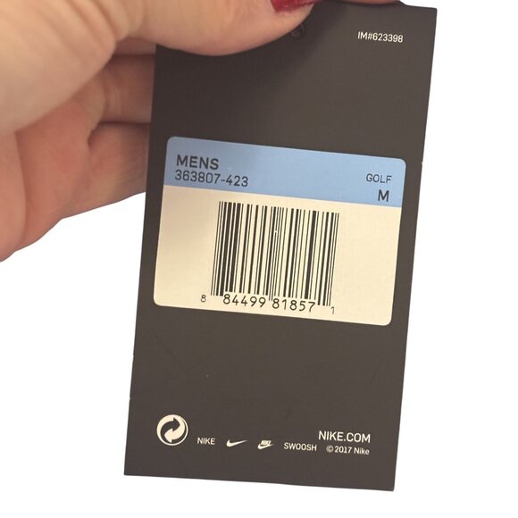 Nike Dri-Fit Blue Golf Polo Shirt Med. Moisture-Wicking Lightweight Performance - Picture 5 of 10